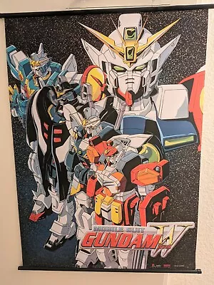 Vintage 90s Gundam Wing Wall Scroll Canvas Anime Poster 31” X 42” • $40