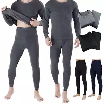 Mens Thermal Underwear Set Top Bottom Long Johnop Bottom Warm Set Winter NEW • $12.69