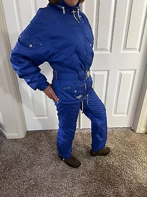 Vintage 90s Killy Technical 2-Piece SnowSuit Ski Suit Size 6 Blue EUC • $179.99