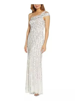 ADRIANNA PAPELL Womens Ivory Lined Cap Sleeve Full-Length Gown Dress 6 • $35.99
