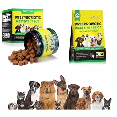 Probiotics For Dogs Prebiotics Treats Daily Dog Chews Treat Gut Digestion Health • £14.90