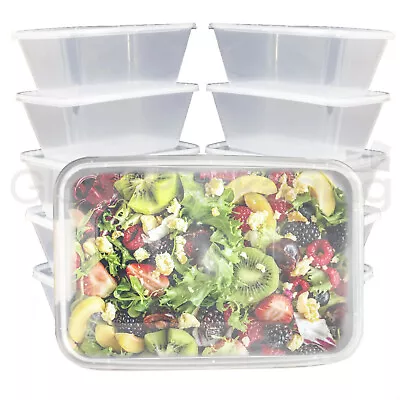 Clear Plastic Microwave Containers Takeaway Tubs With Lids Food Safe *all Sizes* • £5.39