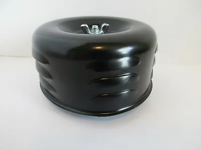 Black 4 5/8  Louvered Air Cleaner 1 Or 2 Bbl Fits Chevy Ford Hot Rod #2339blk   • $21.99