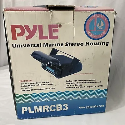 Pyle PLMRCB3 Universal Marine Stereo Housing With Full Chassis Wired Casing • $35