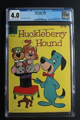 Four Color #990 HUCKLEBERRY HOUND #1 1st Yogi Bear Pixie Dixie Mr Jinks CGC 4.0 • $299