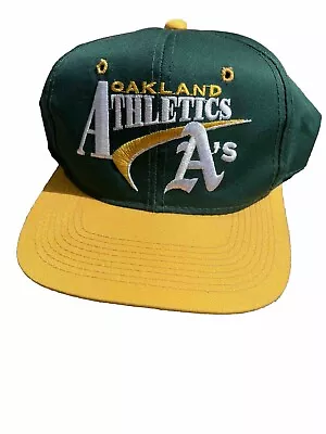 VTG Oakland Athletics Hat Snapback Youngan Hat Company Snap Back Cap Green Gold • $40