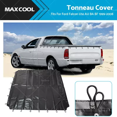 Black Tonneau Cover Tarp For Ford Falcon Ute AU BA BF 1999-2008 UV-protection • $93