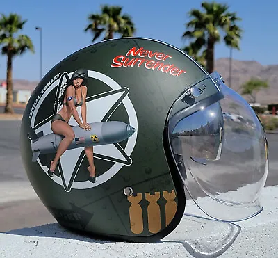 NEW  Bombs Away  Bubble S +  Mirror Chrome  Drop-down Sunshield -Vega Helmet • $99