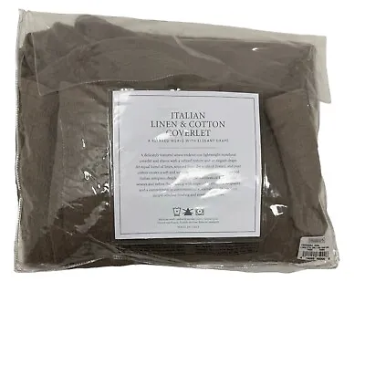 Restoration Hardware Italian Linen & Cotton Coverlet King PILLOW SHAM NWT • $50