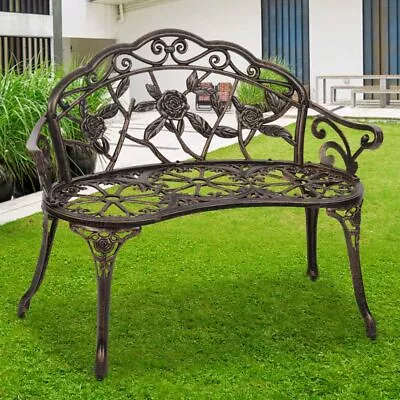 Garden Bench Metal Patio Bench Garden Bench Outdoor Bench Park Bench For Yard • $98.99