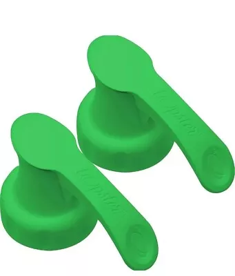 Topster Milk Top Pourers X2 Green - Milk Bottle Pourers For Plastic Bottles • £7.95