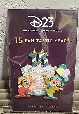 2024 D23 15th Anniversary DEC Disney Mad Hatter March Hare Alice Pin LE 300 • $84.95