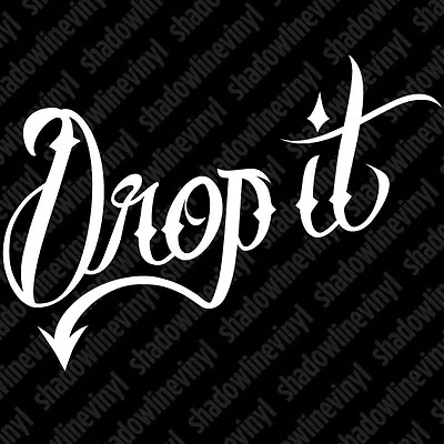 DROP IT Decal Sticker JDM Euro Stance Static Coilover Low Life Illest Hellaflush • $5.50