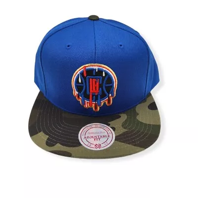 Mitchell & Ness Los Angeles Clippers Camo Dripz Adjustable Snapback Hat Cap • $36.99