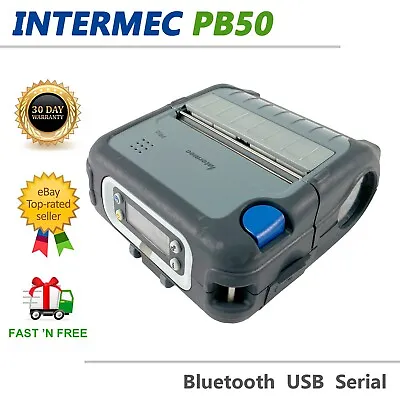 Intermec PB50 Mobile Thermal Barcode Printer BT USB Serial No Battery No Adapter • $119.70