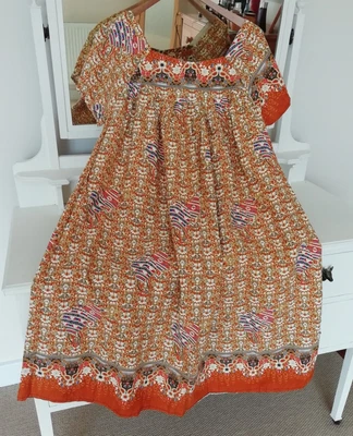 £0.99 • Buy Handmade Yellow African Wax Print Cotton Fabric Corset Front Dress, XL BNWOT