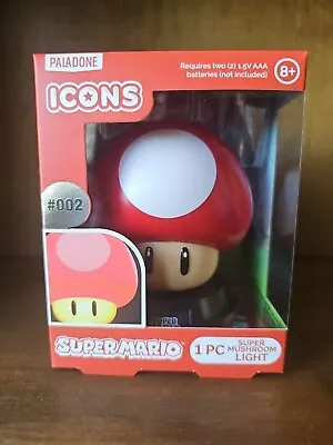 Paladone Icons 1pc Super Mario #002 SUPER MUSHROOM Light #033066 (E5) • $14.99