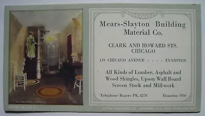 Mears-Slayton Building Material Chicago Evanston IL Vintage Ink Blotter • $5