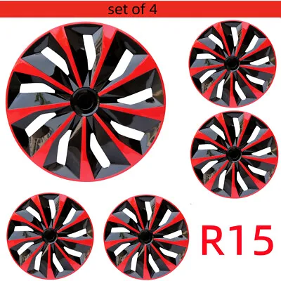 SET OF 4 For Toyota Corolla Nissan Versa Red 15” Wheel Cover Hub Caps R15 Tire • $47.77
