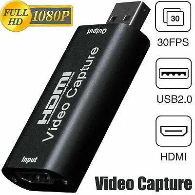 HDMI To USB Video Capture Card 1080P Recorder Phone Game Video Live Streaming US • $6.93