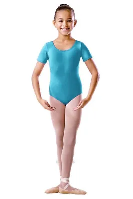 £14 • Buy Bloch Girls Round Neck Short Sleeve Leotard Dance Ballet Uniform BU201C Marine 