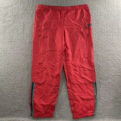 Vintage Sergio Tacchini Mens Pants Red Green Blue Size 36 Track Pant Lined • $31.59