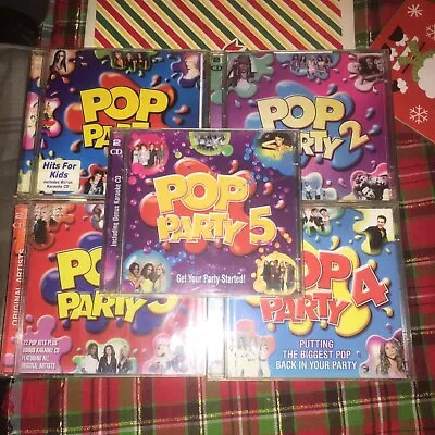 Various Artists Pop Party 1-5 - Hits For Kids (CD) Album 100% Tested Working • £24.95