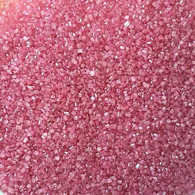 Sparkling Sugar Crystals Cake Sprinkles... Pink • £3.95