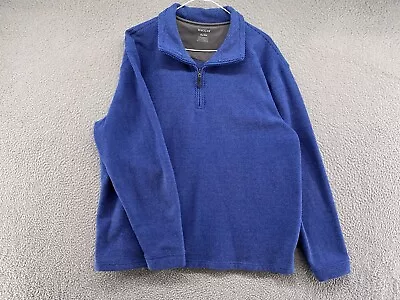 Haggar Men's Pullover Golf Sweater Casual Blue 1/4 Zip In Size XL • $11.99