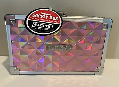 Vaultz  Locking Supply Box Pink Diamond With Keys  8.25“x 5.5“x 2.5“  NEW! • $20