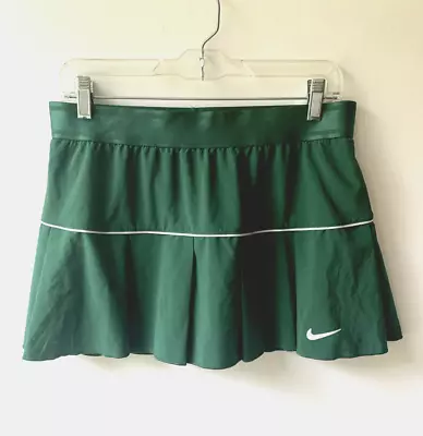 Nike Pleated Mini Skort Women's Large Green Dri-Fit Golf Tennis Pull On Skirt • $21.99