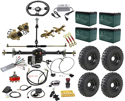 Rear Differential Axle Kit 1000W 48V Electric Motor Wheels For ATV Go Kart Golf • $379.37