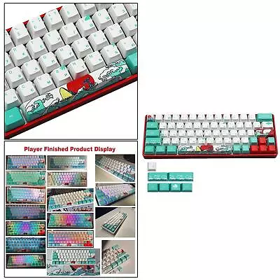 71 Key Coral Sea Ukiyo-e Sublimation PBT Keycap GK61 Set GK64RK61 Replace The • $55.48