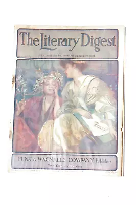 Alphonse Mucha Magazine Cover The Literary Digest Dec 19 1908 Funk & Wagnalls Co • $25