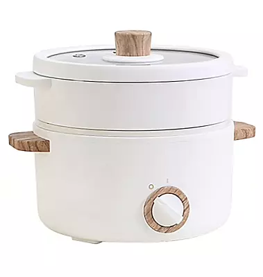 $59.95 • Buy Hot 1.5L Mini Electric Cooker Skillet Non-stick Cooking Pot Frying Pan W Steamer