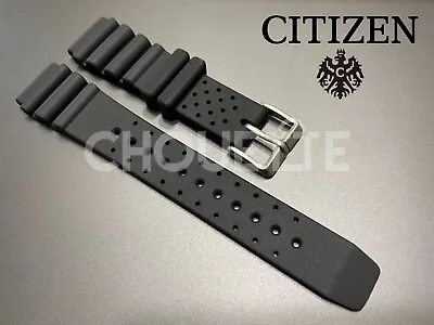 OEM Citizen 20mm Black Rubber Watch Band Strap BN0000-04H NY0040-09EE With PINS • $90.57