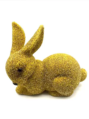 VTG INSCH DEKO German Gold Rabbit Figurine Plastic Form Bunny Easter Decoration • $24.95