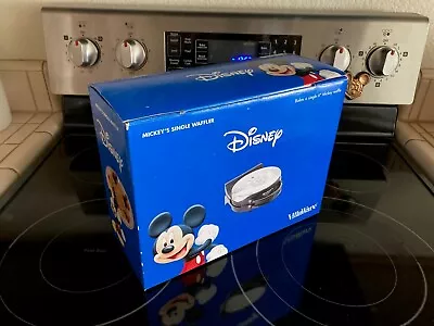 Villa Ware Disney Mickey Mouse Single 6 Inch Waffler Maker.  NEW MIB • $129.95