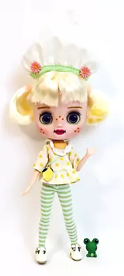 Middie Blythe Custom OOAK Lemon Meringue 8  BJD Doll In Classic Outfit & Frappe • $169.99