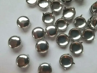 CraftbuddyUS 100pcs 12mm Silver Round Dome Studs DIY • $8.25