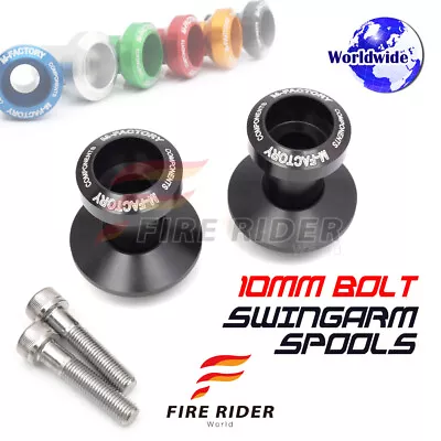 CNC SPMF Black M10 Rear Swingarm Spools For ZX-10R Ninja 05 06 07 08 09 10 • $23.27