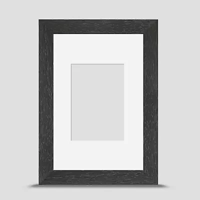 Grey Photo Frame 6x4 Size  Incl Soft White Mount 3.5x2.5 ACEO Art Print • £7.95