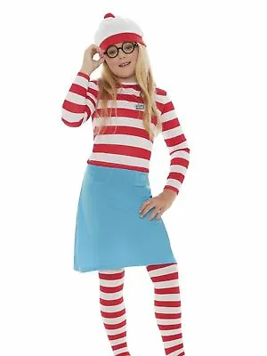 £24.03 • Buy Childs Where's Wally Costume Girls Wenda Fancy Dress Boys Book Day Outfit Kids