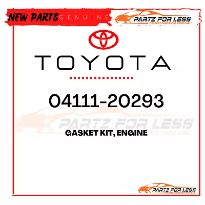 $290.75 • Buy 04111-20293 TOYOTA Camry MCV36 1MZFE 3.0L Engine Head Gasket Kit Set OEM