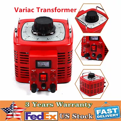 30Amp Variable Variac Transformer 3000VA 0-130V AC Voltage Regulator Metered USA • $93.10