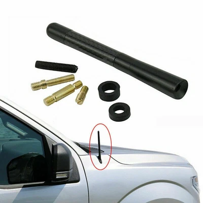 £7.99 • Buy Universal Car Bee-sting Stubby Black Carbon Fibre Aerial Ariel Arial AM FM 4.7 