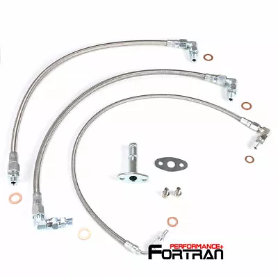 Turbo Oil Water Line Kit For Nissan RB26DETT With Single GT30 GT35 / G25 G30 G35 • $159.37