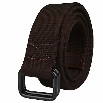 Men Plus Size Double D Ring 39-75'' Big And Tall Canvas Fabric Belt • $16.89