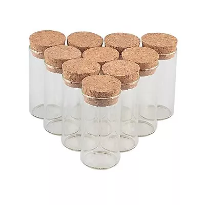 30x60mm 25ml Glass Vials Jars Test Tube With Cork Stopper Empty Glass Transparen • $20.21