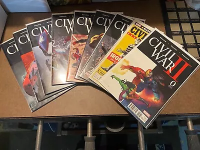 Civil War II 2017 NM Full Run Marvel Comics  9 Book Lot 0 1 2 3 4 5 6 7 8 • $16